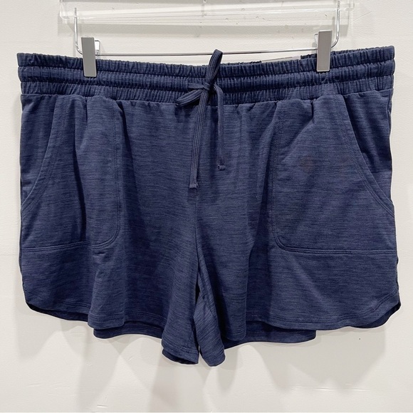 Casual 5” Shorts Navy Blue Drawstring Size XL Petite - Picture 1 of 6